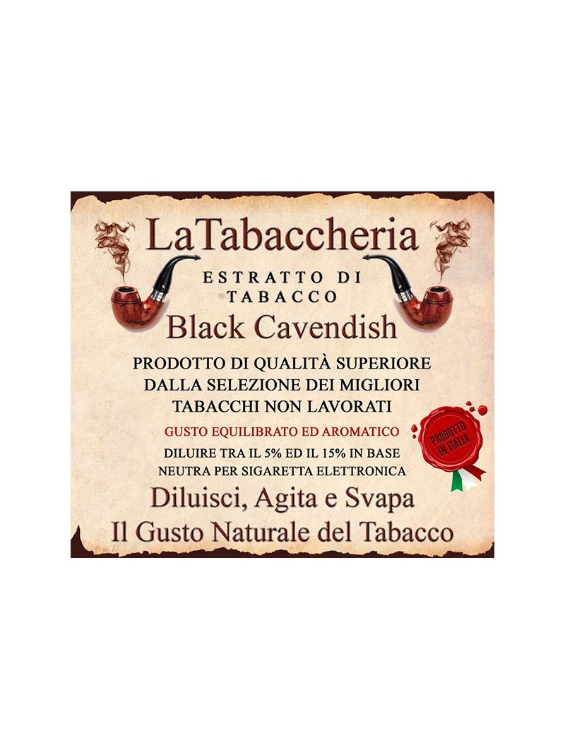 Estratto di Tabacco Black Cavendish LA TABACCHERIA AROMA CONCENTRATO 10ML